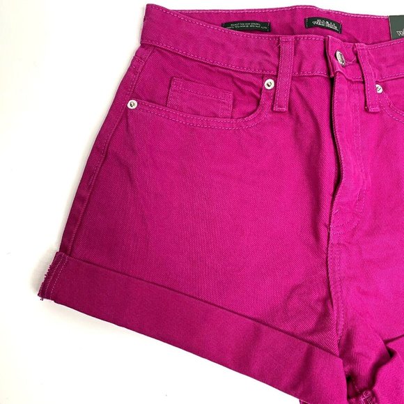 Wild Fable Womens Highest Rise Mom Shorts Various Sizes Pink Fuchsia Rolled Cuff - Picture 4 of 9